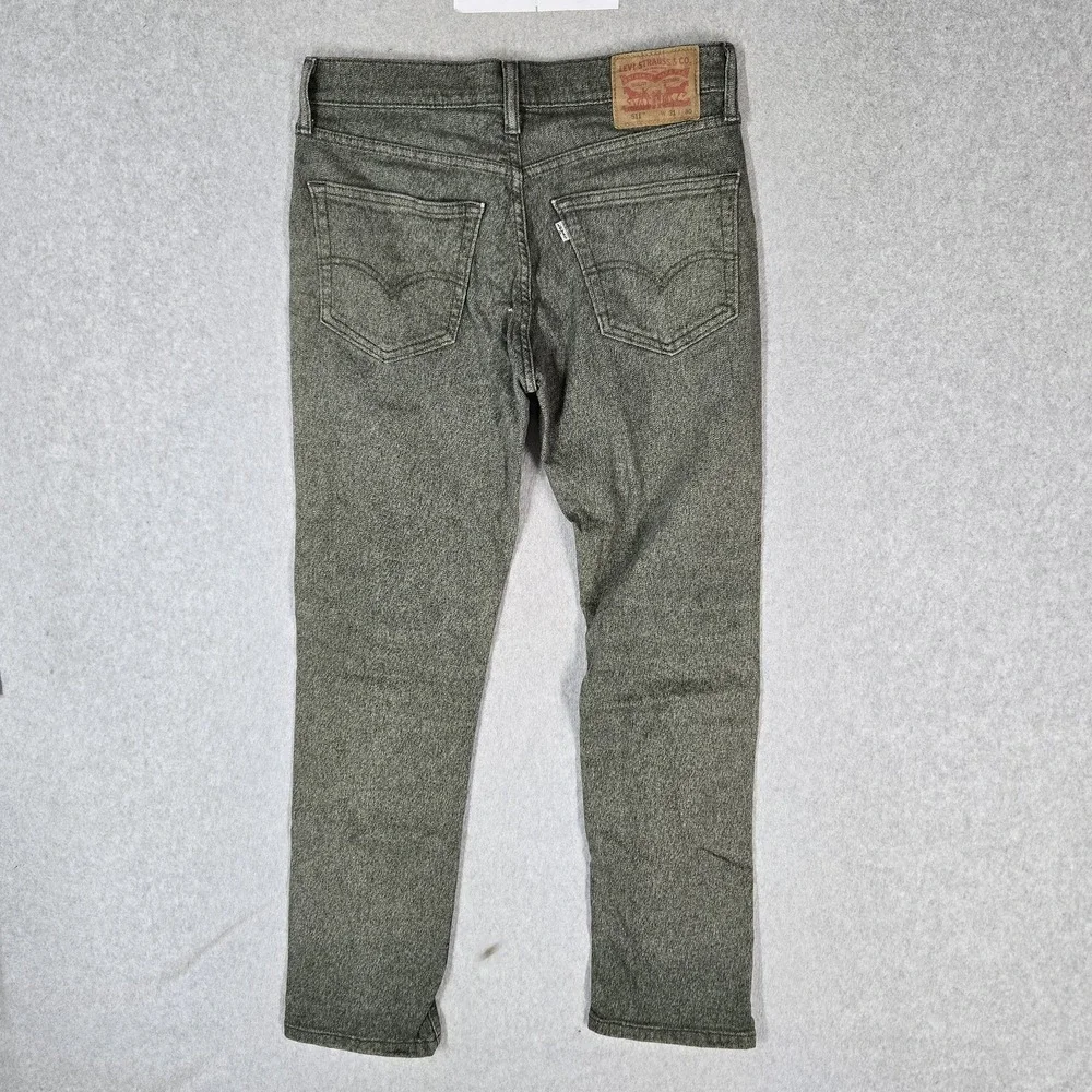 Levi's 511 Men Jeans 31X30 Green Denim 29.5